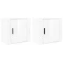 Wall-mounted bedside tables 2 units glossy white 50x30x47 cm by vidaXL, Nightstands - Ref: Foro24-816869, Price: 55,71 €, Dis...