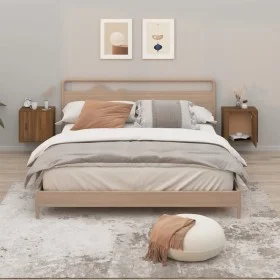 Wall bedside tables 2 pcs brown oak 50x30x47 cm by vidaXL, Nightstands - Ref: Foro24-816879, Price: 60,57 €, Discount: %