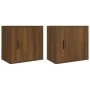 Wall bedside tables 2 pcs brown oak 50x30x47 cm by vidaXL, Nightstands - Ref: Foro24-816879, Price: 60,57 €, Discount: %