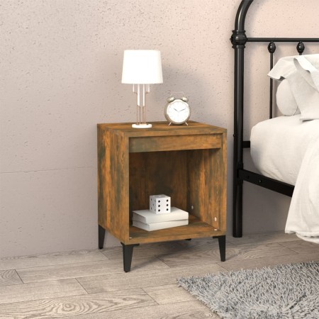 Mesita de noche roble ahumado 40x35x50 cm de vidaXL, Mesitas de noche - Ref: Foro24-821884, Precio: 35,31 €, Descuento: %