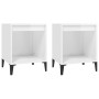 Mesitas de noche 2 unidades blanco brillante 40x35x50 cm de vidaXL, Mesitas de noche - Ref: Foro24-821879, Precio: 51,43 €, D...
