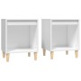 Mesitas de noche 2 unidades color blanco 40x35x50 cm de vidaXL, Mesitas de noche - Ref: Foro24-821859, Precio: 43,54 €, Descu...