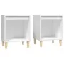 Mesitas de noche 2 unidades color blanco 40x35x50 cm de vidaXL, Mesitas de noche - Ref: Foro24-821859, Precio: 43,10 €, Descu...