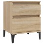 Mesitas de noche 2 unidades roble Sonoma 40x35x50 cm de vidaXL, Taquillas y armarios de almacenamiento - Ref: Foro24-821849, ...