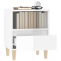 Mesitas de noche 2 unidades blanco brillante 40x35x50 cm de vidaXL, Mesitas de noche - Ref: Foro24-821799, Precio: 89,92 €, D...