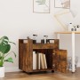 Carrito de escritorio contrachapada roble ahumado 60x45x60 cm de vidaXL, Carros e islas - Ref: Foro24-816613, Precio: 50,05 €...