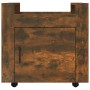 Carrito de escritorio contrachapada roble ahumado 60x45x60 cm de vidaXL, Carros e islas - Ref: Foro24-816613, Precio: 50,05 €...