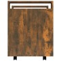 Carrito de escritorio contrachapada roble ahumado 60x45x60 cm de vidaXL, Carros e islas - Ref: Foro24-816613, Precio: 50,05 €...