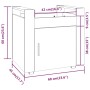Carrito de escritorio contrachapada roble ahumado 60x45x60 cm de vidaXL, Carros e islas - Ref: Foro24-816613, Precio: 50,05 €...