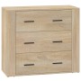 Aparador madera contrachapada color roble Sonoma 80x33x70 cm de vidaXL, Aparadores - Ref: Foro24-816579, Precio: 95,25 €, Des...