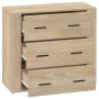 Aparador madera contrachapada color roble Sonoma 80x33x70 cm de vidaXL, Aparadores - Ref: Foro24-816579, Precio: 95,25 €, Des...