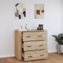 Aparador madera contrachapada color roble Sonoma 80x33x70 cm de vidaXL, Aparadores - Ref: Foro24-816579, Precio: 95,25 €, Des...