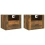 Mesitas de noche de pared 2 uds roble ahumado 50x36x40 cm de vidaXL, Mesitas de noche - Ref: Foro24-816891, Precio: 77,45 €, ...