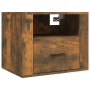 Mesitas de noche de pared 2 uds roble ahumado 50x36x40 cm de vidaXL, Mesitas de noche - Ref: Foro24-816891, Precio: 78,42 €, ...
