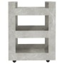 Carrito de cocina madera contrachapada gris hormigón 60x45x80cm de vidaXL, Carros de cocina y comedor - Ref: Foro24-816820, P...