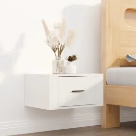 Mesita de noche de pared blanco brillante 50x36x25 cm de vidaXL, Mesitas de noche - Ref: Foro24-816844, Precio: 28,70 €, Desc...