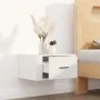 Mesita de noche de pared blanco brillante 50x36x25 cm de vidaXL, Mesitas de noche - Ref: Foro24-816844, Precio: 28,70 €, Desc...