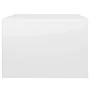 Mesita de noche de pared blanco brillante 50x36x25 cm de vidaXL, Mesitas de noche - Ref: Foro24-816844, Precio: 28,70 €, Desc...