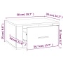 Mesita de noche de pared blanco brillante 50x36x25 cm de vidaXL, Mesitas de noche - Ref: Foro24-816844, Precio: 28,70 €, Desc...