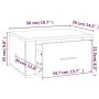 Mesita de noche de pared blanco brillante 50x36x25 cm de vidaXL, Mesitas de noche - Ref: Foro24-816844, Precio: 28,70 €, Desc...