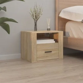 Sonoma oak wall bedside table 50x36x40 cm by vidaXL, Nightstands - Ref: Foro24-816886, Price: 57,91 €, Discount: %
