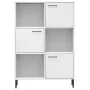 Librería patas de metal OSLO madera maciza blanco 90x35x128,5cm de vidaXL, Librerías y estanterías - Ref: Foro24-351014, Prec...