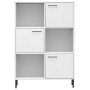 Librería patas de metal OSLO madera maciza blanco 90x35x128,5cm de vidaXL, Librerías y estanterías - Ref: Foro24-351014, Prec...