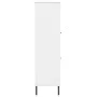 Librería patas de metal OSLO madera maciza blanco 90x35x128,5cm de vidaXL, Librerías y estanterías - Ref: Foro24-351014, Prec...