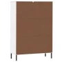 Librería patas de metal OSLO madera maciza blanco 90x35x128,5cm de vidaXL, Librerías y estanterías - Ref: Foro24-351014, Prec...