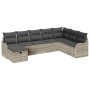 Conjunto de sofá de jardín con cojín 8 pcs Gris claro Poliratán en Sofás de exterior | Comprar online en Foru.es