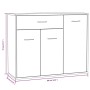 Aparador de madera contrachapada gris Sonoma 88x30x70 cm de vidaXL, Aparadores - Ref: Foro24-815367, Precio: 86,49 €, Descuen...