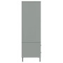 Armario patas de metal OSLO madera maciza gris 90x55x172,5 cm de vidaXL, Armarios roperos - Ref: Foro24-350989, Precio: 318,8...