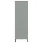 Armario patas de metal OSLO madera maciza gris 90x55x172,5 cm de vidaXL, Armarios roperos - Ref: Foro24-350989, Precio: 312,9...