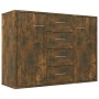 Aparador madera contrachapada color roble ahumado 88x30x65 cm de vidaXL, Aparadores - Ref: Foro24-815369, Precio: 91,54 €, De...