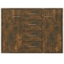Aparador madera contrachapada color roble ahumado 88x30x65 cm de vidaXL, Aparadores - Ref: Foro24-815369, Precio: 91,54 €, De...