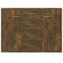 Smoked oak plywood sideboard 88x30x65 cm by vidaXL, Sideboards - Ref: Foro24-815369, Price: 90,18 €, Discount: %