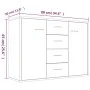 Smoked oak plywood sideboard 88x30x65 cm by vidaXL, Sideboards - Ref: Foro24-815369, Price: 90,18 €, Discount: %