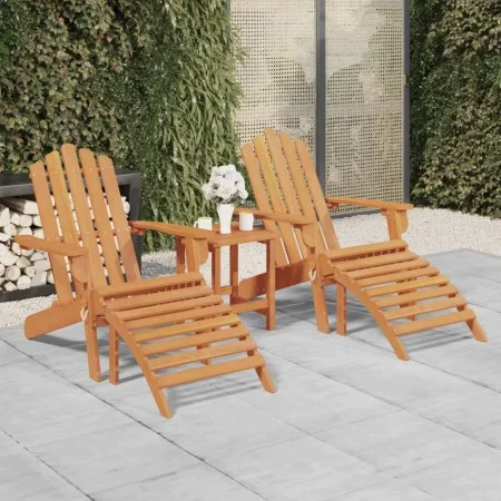 Sillas de jardín Adirondack con reposapiés 2 uds madera acacia de vidaXL, Sillas de jardín - Ref: Foro24-3145015, Precio: 244...