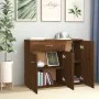 Aparador madera contrachapada color roble marrón 88x30x70 cm de vidaXL, Aparadores - Ref: Foro24-815368, Precio: 90,53 €, Des...
