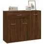 Aparador madera contrachapada color roble marrón 88x30x70 cm de vidaXL, Aparadores - Ref: Foro24-815368, Precio: 90,53 €, Des...