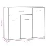 Aparador madera contrachapada color roble marrón 88x30x70 cm de vidaXL, Aparadores - Ref: Foro24-815368, Precio: 90,53 €, Des...