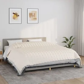 Manta con peso tela color crema claro 235x290 cm 11 kg de vidaXL, Mantas - Ref: Foro24-350768, Precio: 83,84 €, Descuento: %