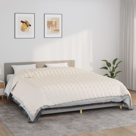 Manta con peso tela color crema claro 235x290 cm 11 kg de vidaXL, Mantas - Ref: Foro24-350768, Precio: 85,01 €, Descuento: %