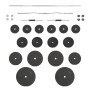 Juego de barras y mancuernas con discos 90 kg de vidaXL, Peso libre - Ref: Foro24-3145029, Precio: 313,96 €, Descuento: %