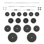 Juego de barras y mancuernas con discos 90 kg de vidaXL, Peso libre - Ref: Foro24-3145029, Precio: 245,15 €, Descuento: %
