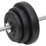 Juego de barras y mancuernas con discos 90 kg de vidaXL, Peso libre - Ref: Foro24-3145029, Precio: 313,96 €, Descuento: %