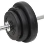 Juego de barras y mancuernas con discos 90 kg de vidaXL, Peso libre - Ref: Foro24-3145029, Precio: 245,15 €, Descuento: %