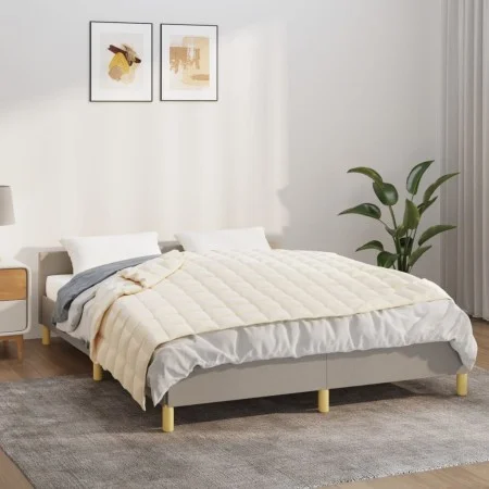 Manta con peso tela color crema claro 120x180 cm 9 kg de vidaXL, Mantas - Ref: Foro24-350807, Precio: 63,40 €, Descuento: %