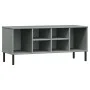 Zapatero con patas metal OSLO madera maciza gris 106x35x45 cm de vidaXL, Zapateros y organizadores de calzado - Ref: Foro24-3...