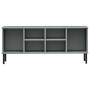 Zapatero con patas metal OSLO madera maciza gris 106x35x45 cm de vidaXL, Zapateros y organizadores de calzado - Ref: Foro24-3...